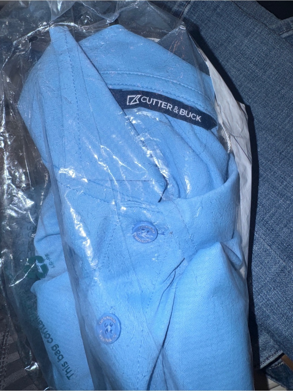 NWT Cutter & Buck Prospect Polo Shirt UPF 50 Moisture Wicking Blue XXXL - Picture 4 of 7